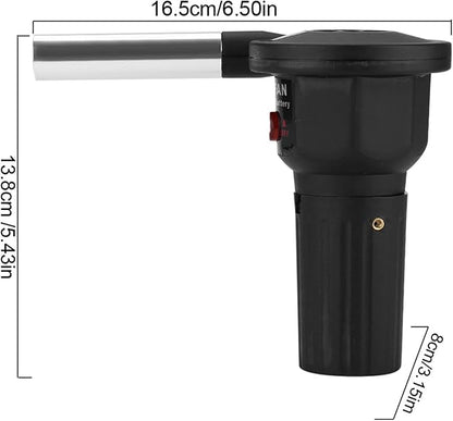 BBQ Air Blower, Portable Handheld Electric Blower Electric Fireplace Bellows Battery Not Included for Outdoor Camping Picnic Charcoal Grill Barbecue