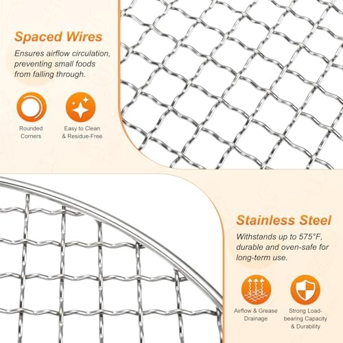 M METERXITY 1-Set Cooling Rack 9.6" Round 201 Stainless Steel - Image 2