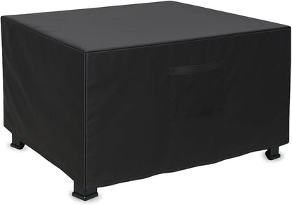 Square Fire Pit Cover, Upgraded Heavy Duty Fabric with Air Vent and Drawstring Fit for 37-40 Inch Outdoor Fireplace Cover & Fire Pit Table, 100% Waterproof & Tear Resistant