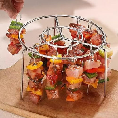 2026 New Air Fryer Grill Skewer Rack, Stainless Steel BBQ Kabob Set, 24 - Image 6