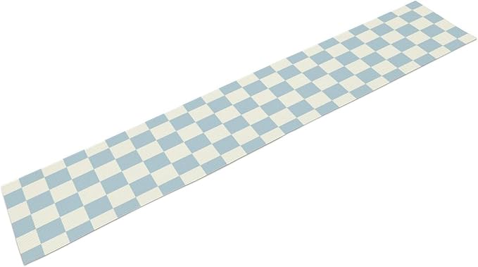 Checkered Table Runner, Retro 70s Blue Buffalo Check Table Runners for Party Kitchen Dining Wedding Banquet 13x70in