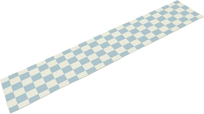 Checkered Table Runner, Retro 70s Blue Buffalo Check Table Runners for Party Kitchen Dining Wedding Banquet 13x70in
