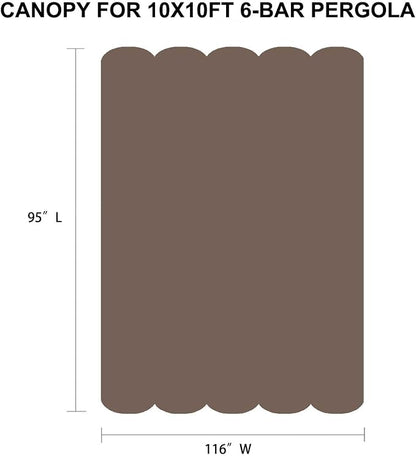 Pergola Shade Cover Replacement Canopy Top Compatible - Image 3