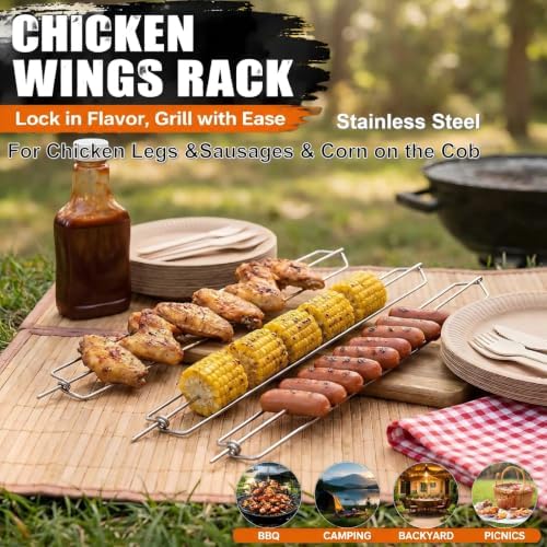 Chicken Wings Rack, Chicken Wing BBQ Fork, Stainless Steel BBQ Chicken Wing - Image 6