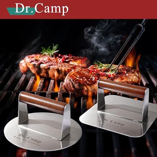 Dr.Camp 2 Pack Stainless Steel Burger Press - Image 3
