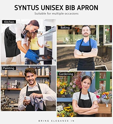 Syntus Apron for Men Women, Adjustable Cooking Kitchen Apron - Image 6