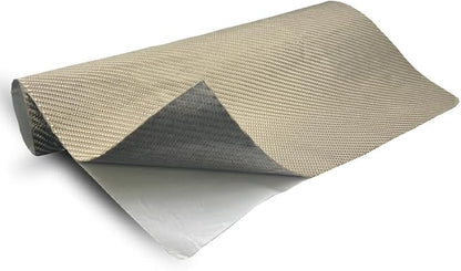 Titanium Thermal Barrier Adhesive Backed Heat Blanket Heat Shield Mat 12'' X 24'' for wall behind grill, fireplace kitchen cabinet 2500 Degrees Fire Pit Mat Fireproof Grill Pad