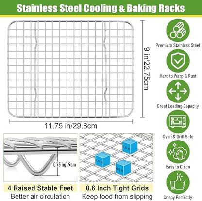 Homikit Stainless Steel Cooling Rack Set - Image 2