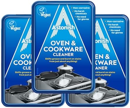Astonish Oven Cookware Cleaning Paste, Grease Remover, 3 Pack 5.3oz Tubs by Astonish