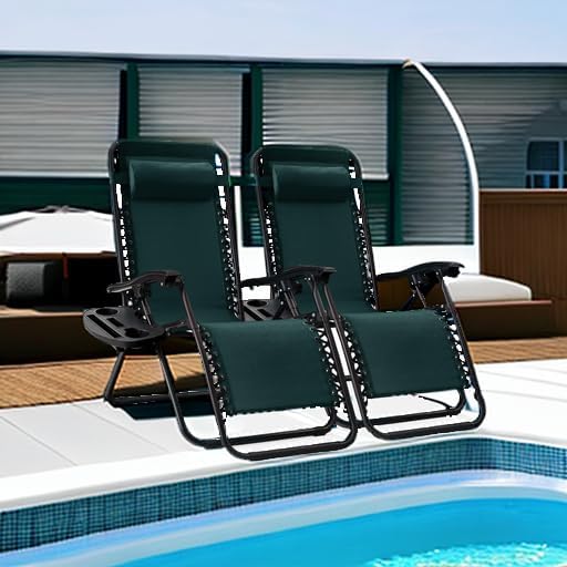 Best Choice Products Set of 2 Adjustable Steel Mesh Zero Gravity Lounge Chair - Image 2