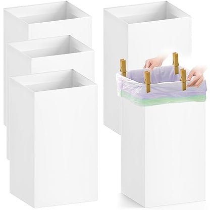 5 Pack Disposable Trash Cans 13 Gallon Reusable Garbage Cans Large Portable Cardboard Recycling Bins for Party Wedding Picnic, (13.5" L x 10.0" W x 21.7" H)