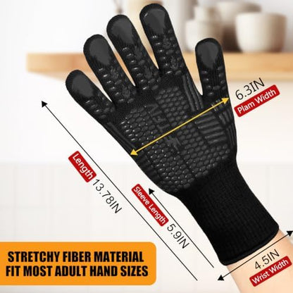 BBQ Gloves, 1472°F Heat Resistant - Image 2
