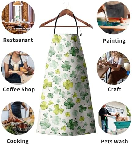 Shamrock Clover Apron St. Patrick's Day Aprons - Image 3