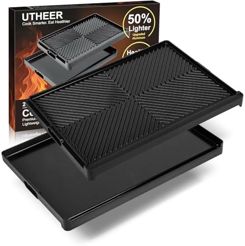 Utheer 23 x 16 Inch Cast Iron Aluminum Griddle by Utheer