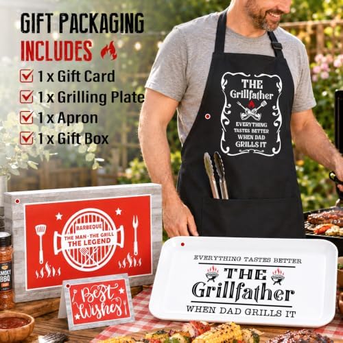 Dad Gifts from Daughter Son, Personalized Dad Grilling Platter Apron - Image 5