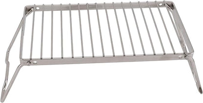 Folding Camping Grate, Stainless Steel Adjustable Height Campfire Grill, Thicker Cooking Racks with Draining Function, Portable Backpacking Grill for Outdoor Camping Picnic BBQ