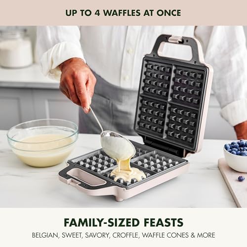 GreenPan Advanced Waffle Maker, 4-Square Belgian & Classic Waffle Maker - Image 3