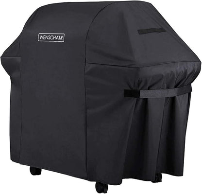 58 Inch BBQ Grill Cover, Wenscha Premium Grill Covers Fully Waterproof, 58x24x48 Inches, UV & Fade & Rip Resistant, Fits Most Brands of Grill - Black