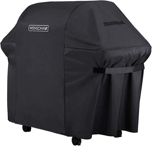 58 Inch BBQ Grill Cover, Wenscha Premium Grill Covers Fully Waterproof, 58x24x48 Inches, UV & Fade & Rip Resistant, Fits Most Brands of Grill - Black