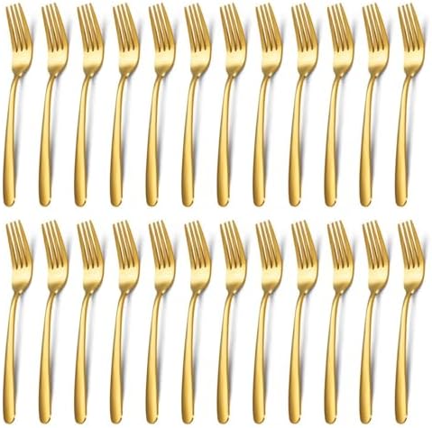 Unokit 24-Piece Stainless Steel Dinner Forks Silverware by Unokit