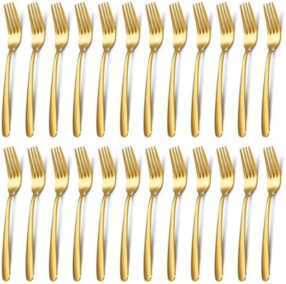 Unokit 24-Piece Stainless Steel Dinner Forks Silverware by Unokit