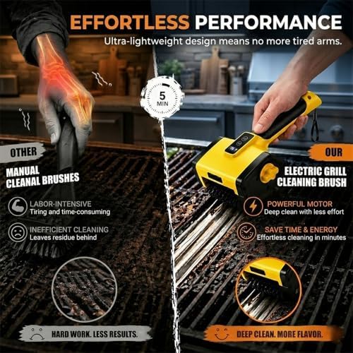 Electric Grill Brush 800RPM BBQ Grill Cleaner - Image 4