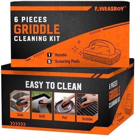 Griddle Cleaning Kit for Blackstone, Non-Scratch Scouring Pads for Kitchen by AWEASROY