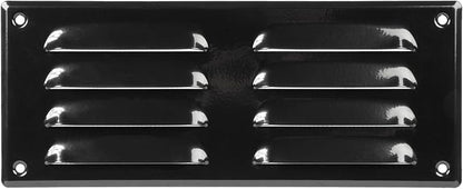 Repa Market 10" x 4" Inch (Outer Dimensions) Black Air Vent Cover - Steel Return Air Grilles - for Ceiling and Sidewall - HVAC - with Protection Screen (10.24" x 4.13" Inch)