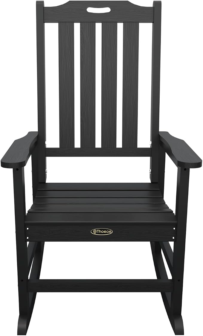 THOEOE Outdoor Rocking Chairs, Oversized Patio Rocking Chair | HDPE Outdoor - Image 8