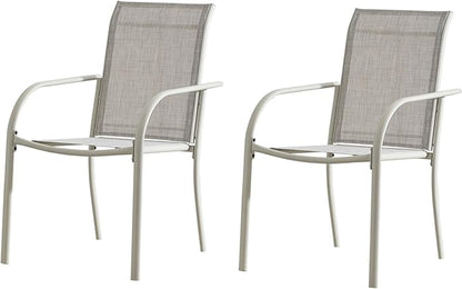 Outdoor Dining Chairs Set of 2, Stackable Patio Chairs - Image 7