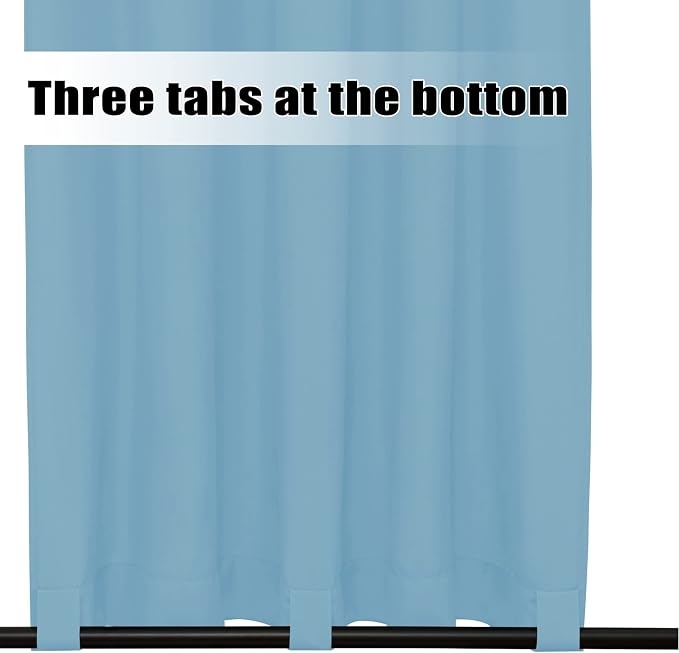 Easy-Going Outdoor Curtains for Patio 1 Panel, 54x84 inch, Sky Blue | Waterproof - Image 4