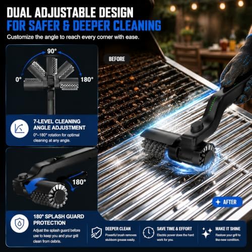 Electric Grill Brush, Upgraded Grill Brush Bristle Free - Image 6