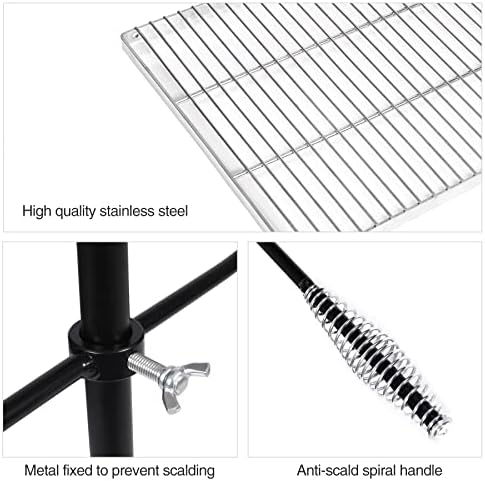 REDCAMP Swivel Campfire Grill Heavy Duty Stainless Steel Grate, Over Fire Camp - Image 3