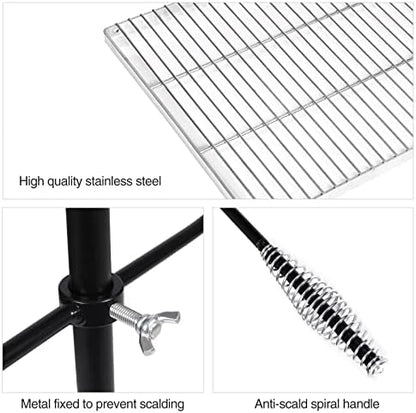 REDCAMP Swivel Campfire Grill Heavy Duty Stainless Steel Grate, Over Fire Camp - Image 3
