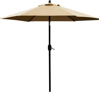 Sunnyglade 7.5' Patio Umbrella Outdoor Table Umbrella Tilt Crank Tan | Market by Sunnyglade