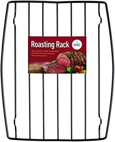 HIC Kitchen Roasting V-Shaped Baking Rack, Nonstick-Coated Steel, Fits Smaller by HIC