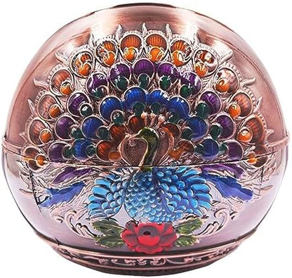 Hourwof Smokeless Ashtray with Lid, Peacock Windproof Ashtrays - Image 2