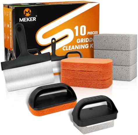 MEKER Griddle Cleaning Kit for Blackstone, Flat Top Grill Cleaning Kit by BornforLiving