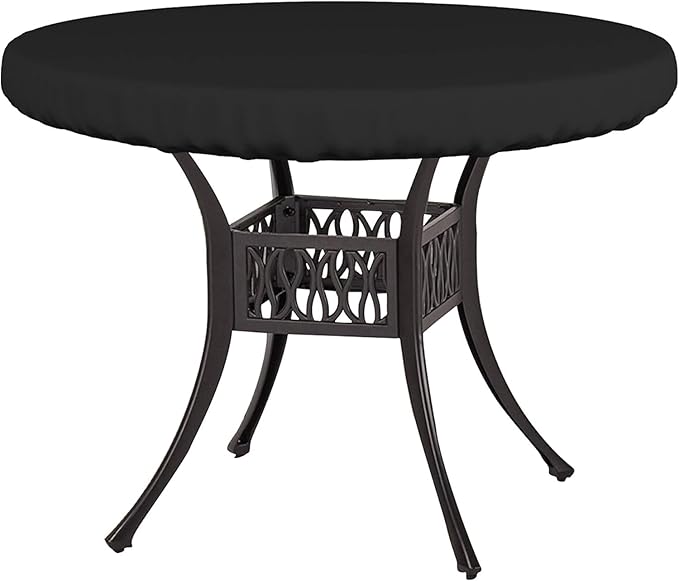 Covers & All Round Table Top Cover, 18 Oz Heavy Duty Waterproof UV & Weather Resistant Patio Table Cover, Outdoor Table Cover for Patio Outdoor Furniture & Coffee Table (30" Diameter x 4" H, Black)
