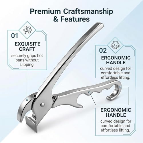Hot Plate Gripper Tongs, Aluminum Pizza Pan Lifter - Image 3