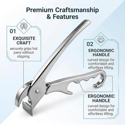 Hot Plate Gripper Tongs, Aluminum Pizza Pan Lifter - Image 3