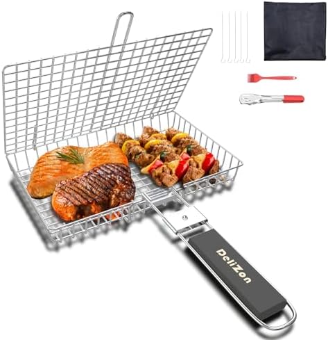 Grill Baskets Fish Grilling Rack by Delizon