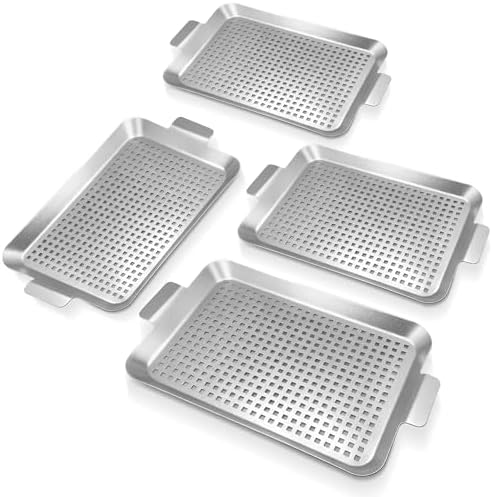 Grill Pan Set of 4, Grill Topper by BaokiTook
