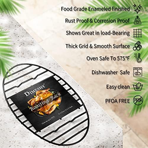 Roasting Rack Enamel 12.5"*8.5"Fits 15In Roasting Pan, Dishwasher Safe - Image 4