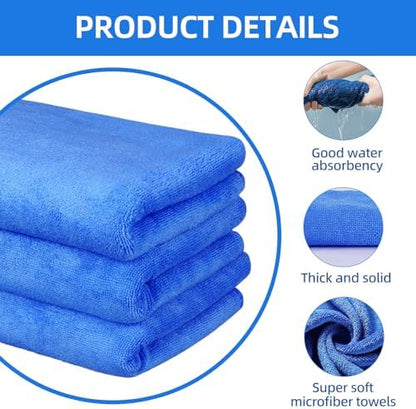 6 Pack Microfiber Cleaning Cloths Extra Large 30" x 20", XL Rags Washable - Image 3