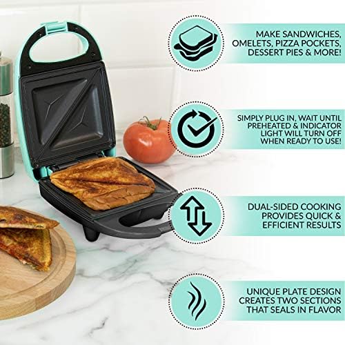 Nostalgia MyMini Personal Sandwich Maker, Nonstick Panini Press, Pizza Pockets - Image 2