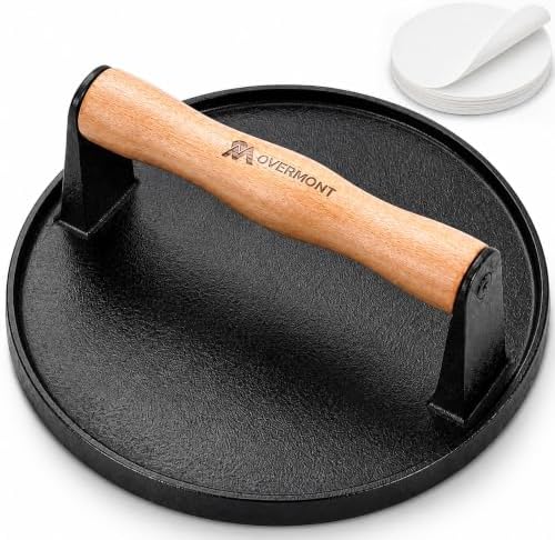 Overmont 7" Round Smash Burger Press by Overmont