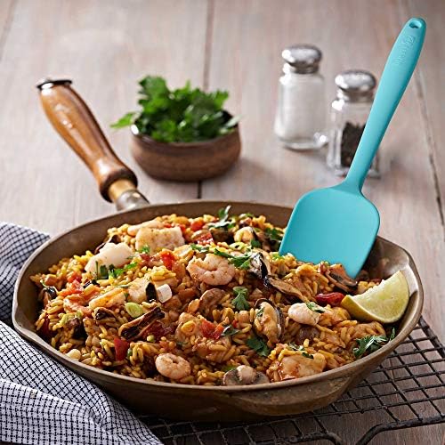 3-Piece Silicone Spatula Set, 600°F Heat Resistant, Light Blue - Image 3