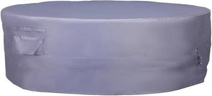Round Patio Furniture Cover, Heavy Duty and Waterproof for Outdoor Furniture covers, Round outdoor table cover, Patio table cover 96"DIA x 27.5"H Grey