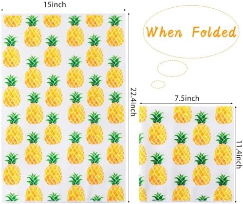 R HORSE 5Pcs Pineapple Kitchen Dish Towel Set Fruit Theme Absorbent Drying - Image 3